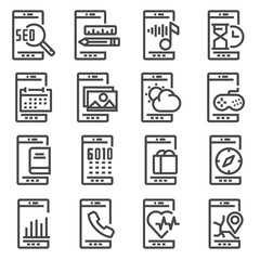 Mobile Apps vector icon. Flat gray symbol.