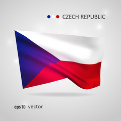 Vector flag of Czech Republic
