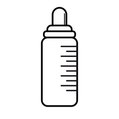 Bottle. Baby icon on a white background, line design.