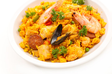 paella with seafood