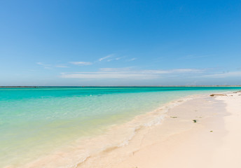 Fototapeta na wymiar Beautiful View of the Beach from the Carribean Sea
