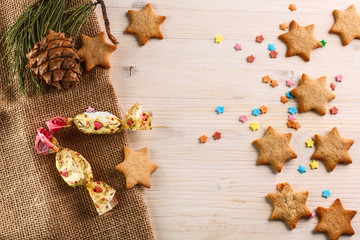 colored Christmas candy