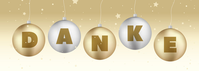 Danke Weihnachtskugeln