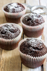 Homemade chocolate muffins
