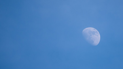 moon with blue sky 