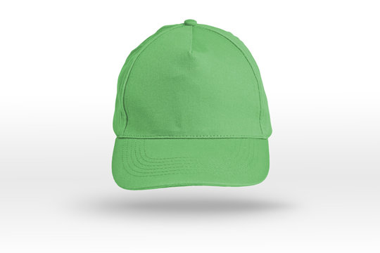 Green Baseball Cap on a white background.