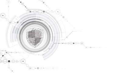 Obraz premium Cyber security and information or network protection. Future technology web services for business and internet project