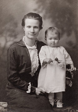 Mother and Child Antique Photograph