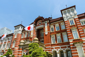Obraz premium Tokyo Station antique building, Japan