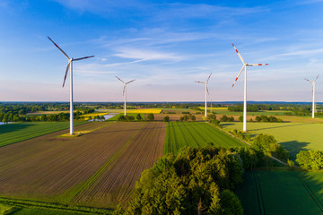 Windrad aus der Luft, Deutschland