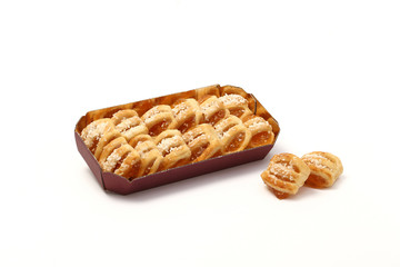Tray of biscuits grigliatina