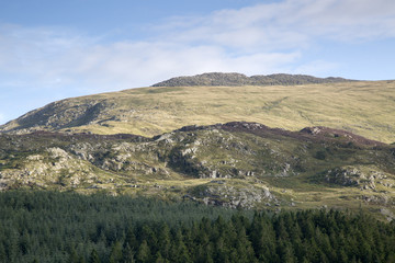Fototapeta na wymiar Mountain Peak near Capel Curig, Snowdonia, Wales
