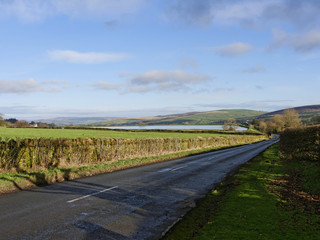 The east Lancashire Moors  on the road to Barnoldswick in the beautiful countryside on the Lancashire Yorkshire border in Northern England