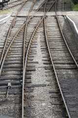Fototapeta na wymiar Railway Track with Junction