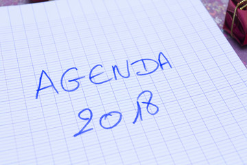 cahier agenda 2018