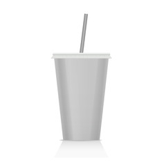Plastic fastfood cup for beverages. Plastic cup mockup