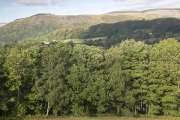 Fototapeta na wymiar Countryside in Dee Valley outside Llangollen; Wales