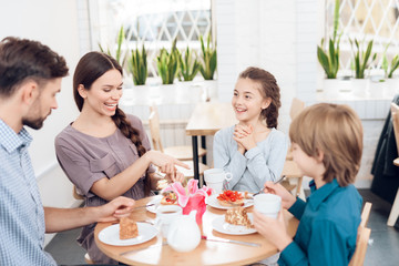 The family together celebrates the holiday on March 8.