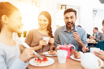 The family together celebrates the holiday on March 8.