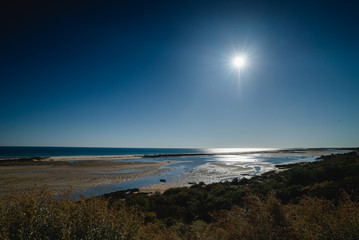 Sun over a national park in Portugal