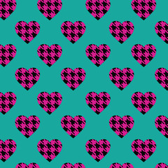 Obraz na płótnie Canvas love hearts pattern