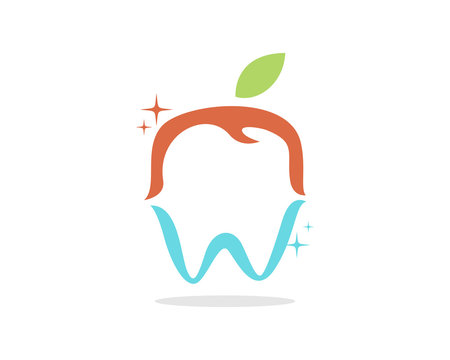Apple Teeth Abstract Logo Concept Template Creative Design Dental