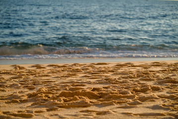 Beach at sunset in Portugal