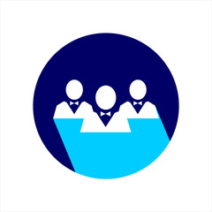 Business People Related. Vector Flat Icons with long shadow. Business concept.