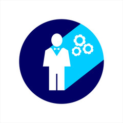 Business People Related. Vector Flat Icons with long shadow. Business concept.