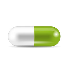 Capsule tablet or pill isolated on the white background. Realistic Medicine and drugs design.