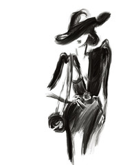 Abstrakte Frau. Modeillustration. © Anna Ismagilova