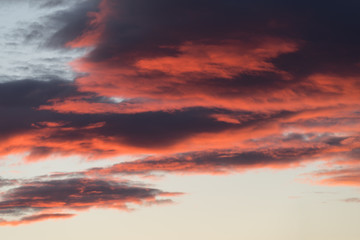 Fototapeta na wymiar Cloudy sky during sunset