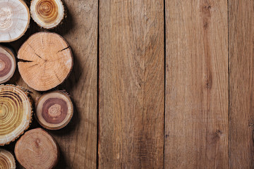  wooden spills on a wooden background