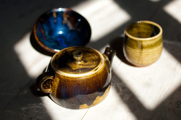 Tea set, ceramics