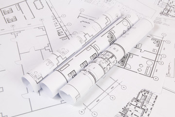 Architectural plan. Engineering house drawings and blueprints.
