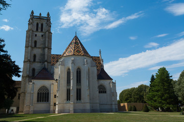 Fototapeta na wymiar Royal abbey Brou in Bourg-en-Bresse, France
