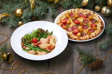 Christmas set in the cafe