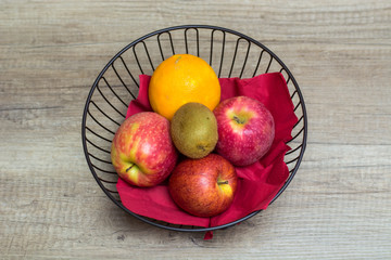Bowl with healthy fruits