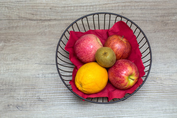 Bowl with healthy fruits