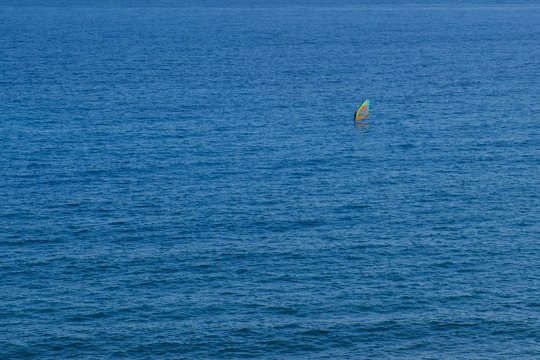  windsurfer, surfing on ocean aerial
