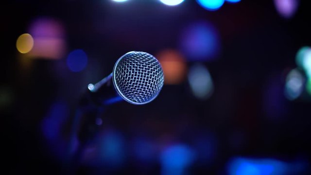 Microphone on stage