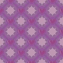 Seamless vector illustration of Valentine's Day background. Decorative pattern, heart