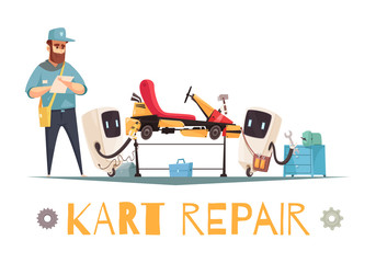 Kart Repair Illustration