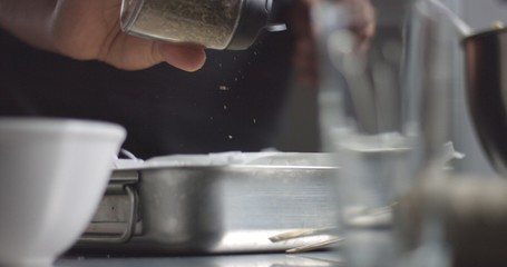 Cooking potato bread tortilla espanola