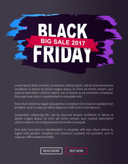Black Friday Sale Promo Poster with Advert Info