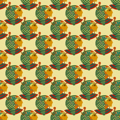 Sketch Egyptian symbols in vintage style, vector seamless pattern