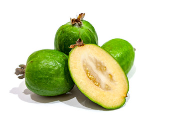 Feijoa isolated on the white background