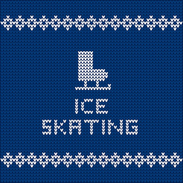 Ice skating concept with knitted textile design