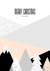 Fototapeta premium Christmas Greeting Card Template