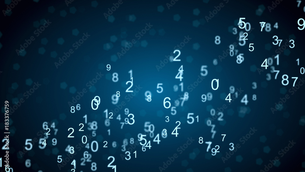 Poster image of abstract network with digits